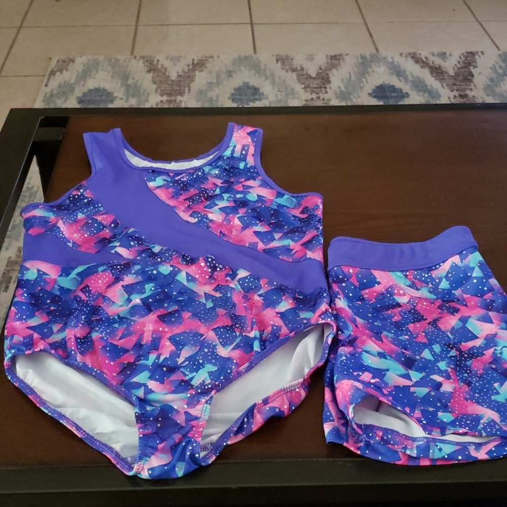 Girls leotard with shorts